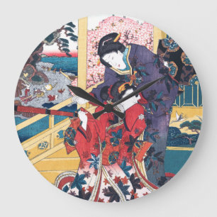Flower of Akashi Large Clock