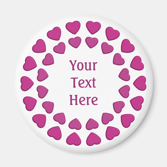 Flower of Hearts magnet, customise Magnet (Front)