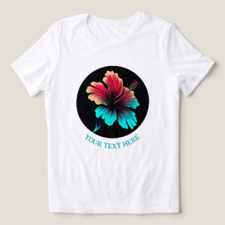 Flower of Hibiscus PERSONALIZABLE TEXT Tri-Blend Shirt