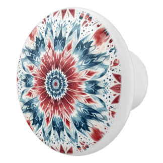 Flower of Independence  Ceramic Knob