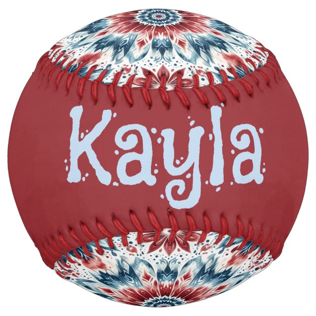 Flower of Independence (customize) Softball (Back)