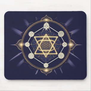 Flower of Infinity — Sacred Geometry Celestial Mouse Mat