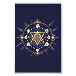 Flower of Infinity — Sacred Geometry Celestial Photo Print