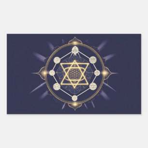 Flower of Infinity — Sacred Geometry Celestial Rectangular Sticker