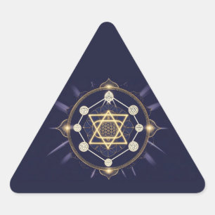 Flower of Infinity — Sacred Geometry Celestial Triangle Sticker