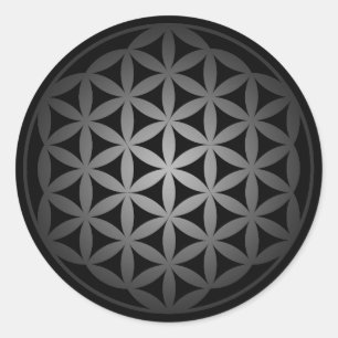 flower of life3 classic round sticker