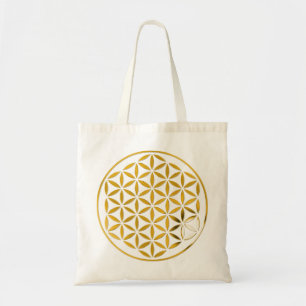 Flower Of Life 1 - Gold stamp Tote Bag