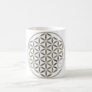 Flower Of Life 1 - Silver stamp Coffee Mug