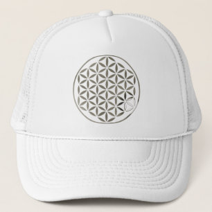Flower Of Life 1 - Silver stamp Trucker Hat