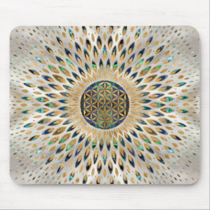 Flower of Life - Abalone Shell and Pearl Mouse Mat
