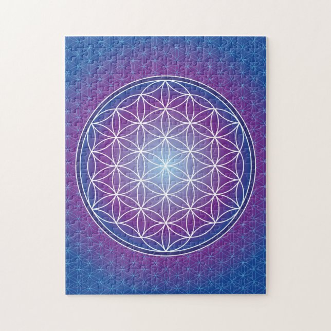 FLOWER OF LIFE - AMETHYST JIGSAW PUZZLE (Vertical)
