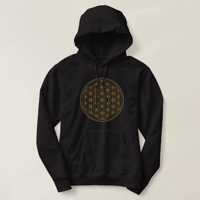 Flower of Life Basic Hooded Sweatshirt (Design Front)