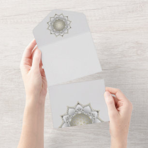 Flower Of Life - Blossoms Mandala 1 All In One Invitation