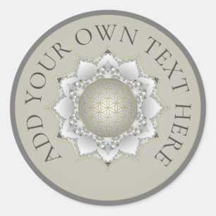 Flower Of Life - Blossoms Mandala 1 Classic Round Sticker