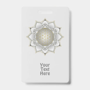 Flower Of Life - Blossoms Mandala 1 ID Badge