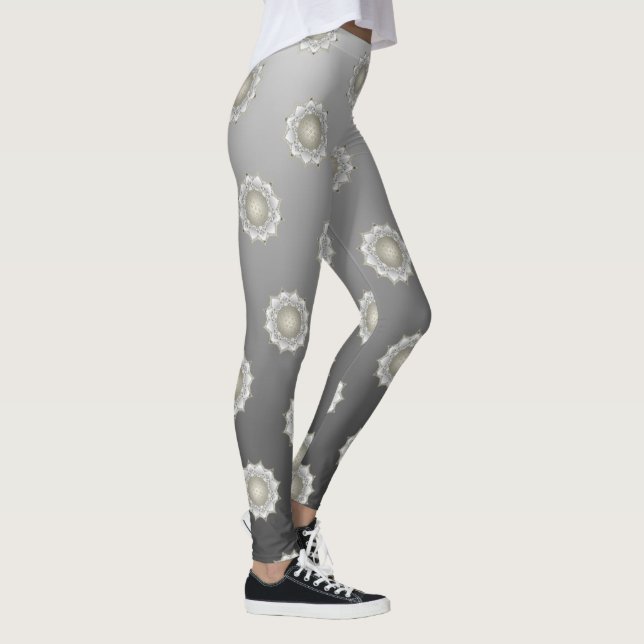 Flower Of Life - Blossoms Mandala 1 Leggings (Right)