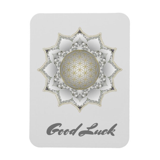 Flower Of Life - Blossoms Mandala 1 Magnet (Vertical)