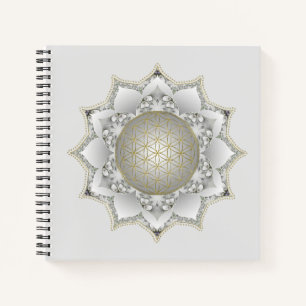 Flower Of Life - Blossoms Mandala 1 Notebook