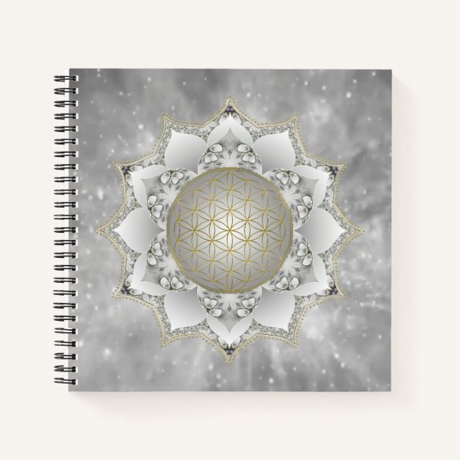 Flower Of Life - Blossoms Mandala 1 Notebook (Front)