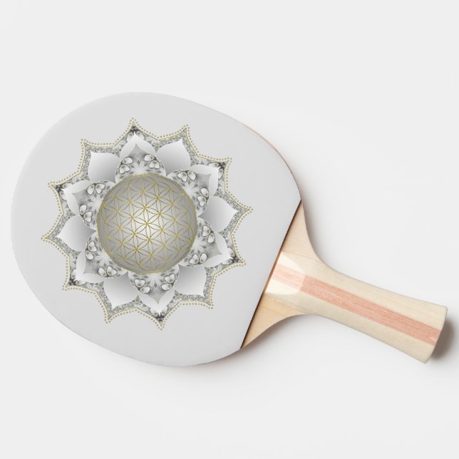 Flower Of Life - Blossoms Mandala 1 Ping Pong Paddle (Side)