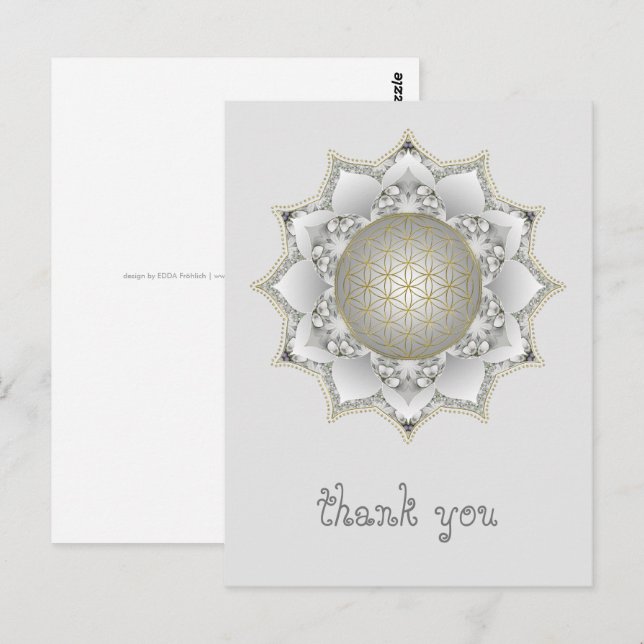 Flower Of Life - Blossoms Mandala 1 Postcard (Front/Back)