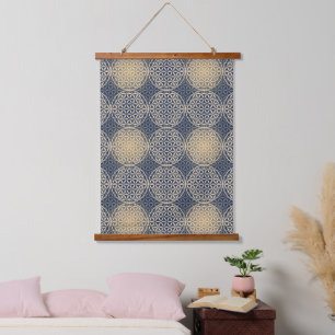 FLOWER OF LIFE - blue sand pattern Hanging Tapestry