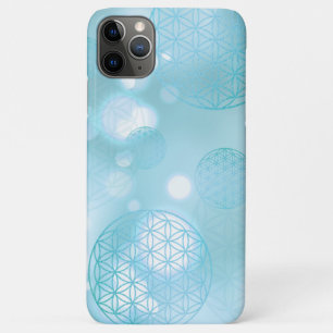 Flower of life blue sparkle iPhone 11 pro max case