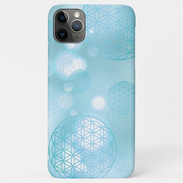 Flower of life blue sparkle Case-Mate iPhone case (Back)