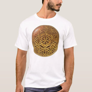 Flower Of Life / Blume des Lebens - ball grid gold T-Shirt