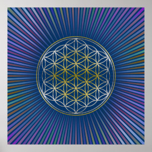 FLOWER OF LIFE / Blume des Lebens - BiColor Poster
