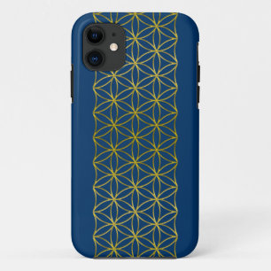 Flower of Life / Blume des Lebens - Border gold iPhone 11 Case