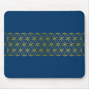 Flower of Life / Blume des Lebens - Border gold Mouse Mat