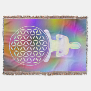 Flower of Life / Blume des Lebens - Buddha Throw Blanket