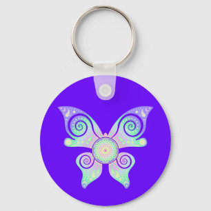 Flower of Life / Blume des Lebens - butterfly Key Ring