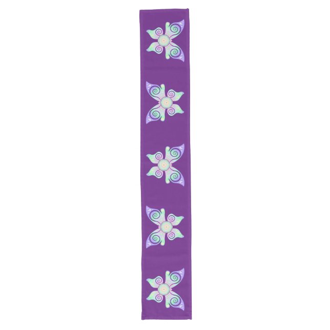 Flower of Life / Blume des Lebens - butterfly Long Table Runner (Front)