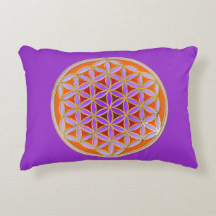 Flower Of Life / Blume des Lebens - Button IV Decorative Cushion