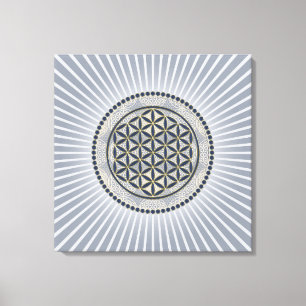 Flower of Life / Blume des Lebens - Button IX Canvas Print