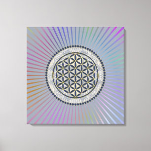 Flower of Life / Blume des Lebens - Button IX Canvas Print