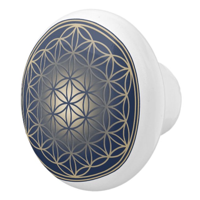 Flower Of Life / Blume des Lebens - Button VIII Ceramic Knob (Right)