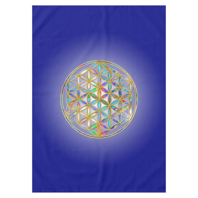 Flower Of Life / Blume des Lebens - colourful shin Tablecloth (Front)