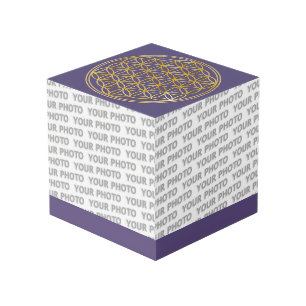 Flower Of Life / Blume des Lebens - gold Cube