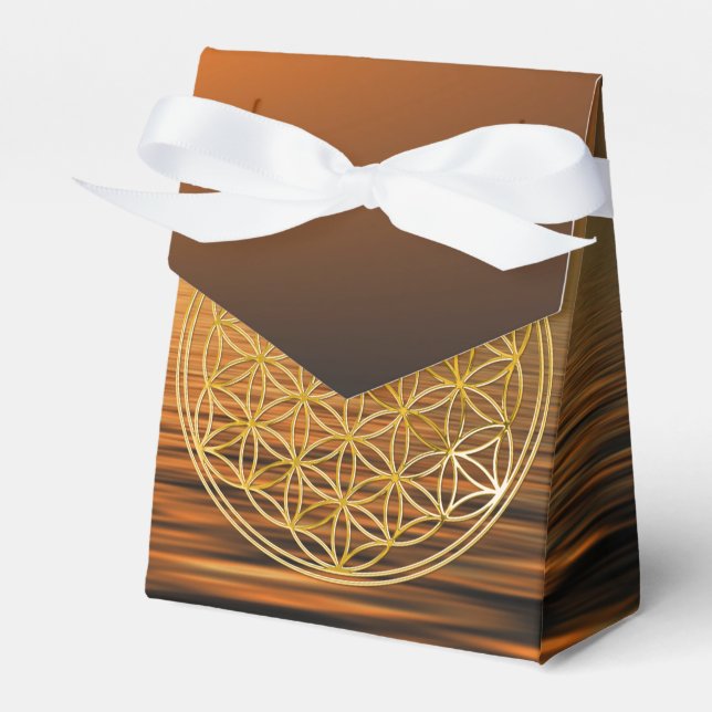Flower of Life / Blume des Lebens - GOLD Favour Box (Front Side)