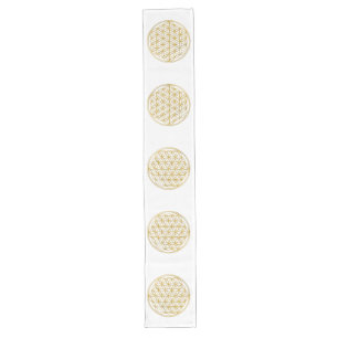 Flower Of Life / Blume des Lebens - gold Long Table Runner