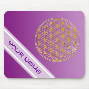 Flower Of Life / Blume des Lebens - gold Mouse Mat