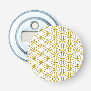 Flower of Life / Blume des Lebens - gold pattern Bottle Opener