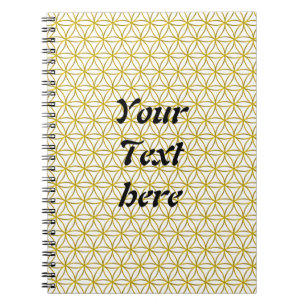 Flower of Life / Blume des Lebens - gold pattern Notebook