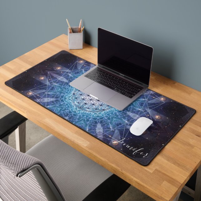Flower of Life | Blume des Lebens Holy Universe Desk Mat (Office 2)