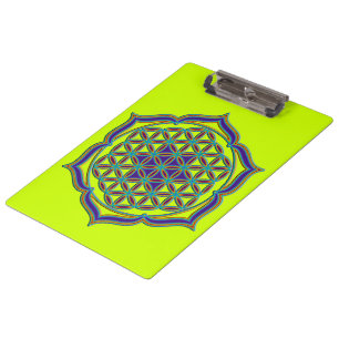Flower Of Life / Blume des Lebens - Lotus Contour Clipboard