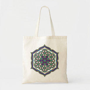 Flower Of Life / Blume des Lebens - Lotus Contour Tote Bag