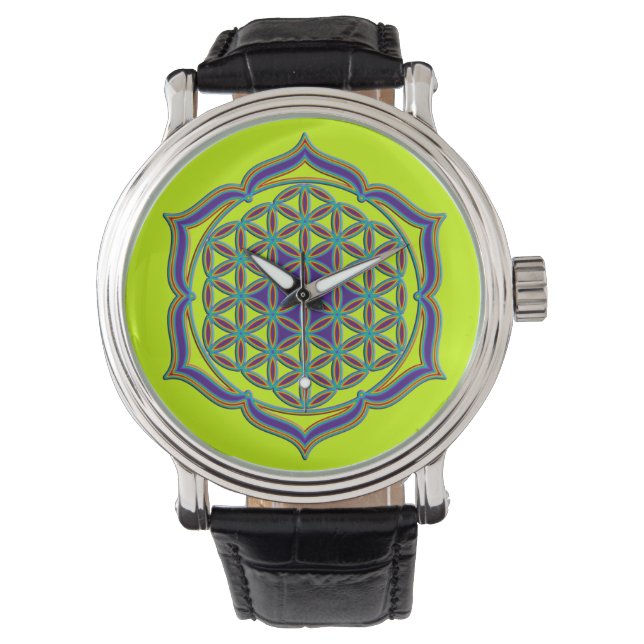 Flower Of Life / Blume des Lebens - Lotus Contour Watch (Front)